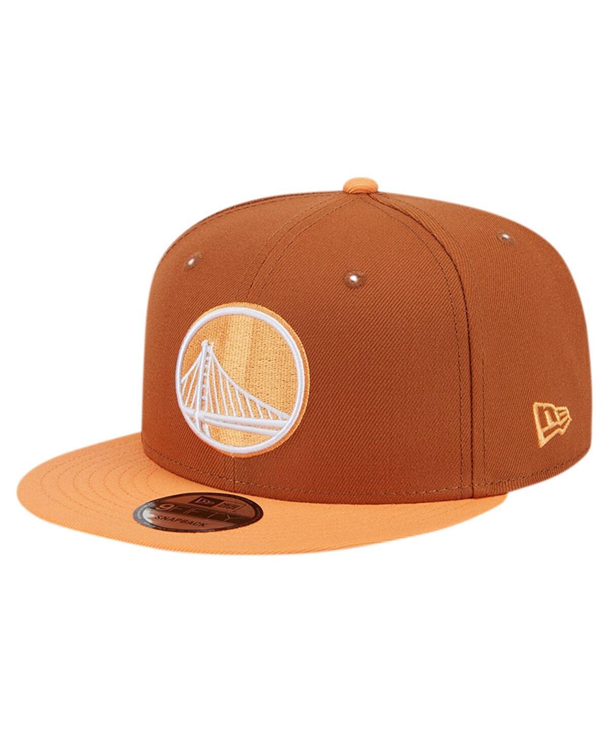 Mens New Era /Orange Golden State Warriors 2-Tone Color Pack 9FIFTY Snapback Hat Product Image