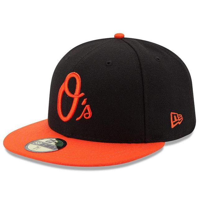 Mens New Era /Orange Baltimore Orioles Alternate Authentic Collection On Field 59FIFTY Performance Fitted Hat Product Image