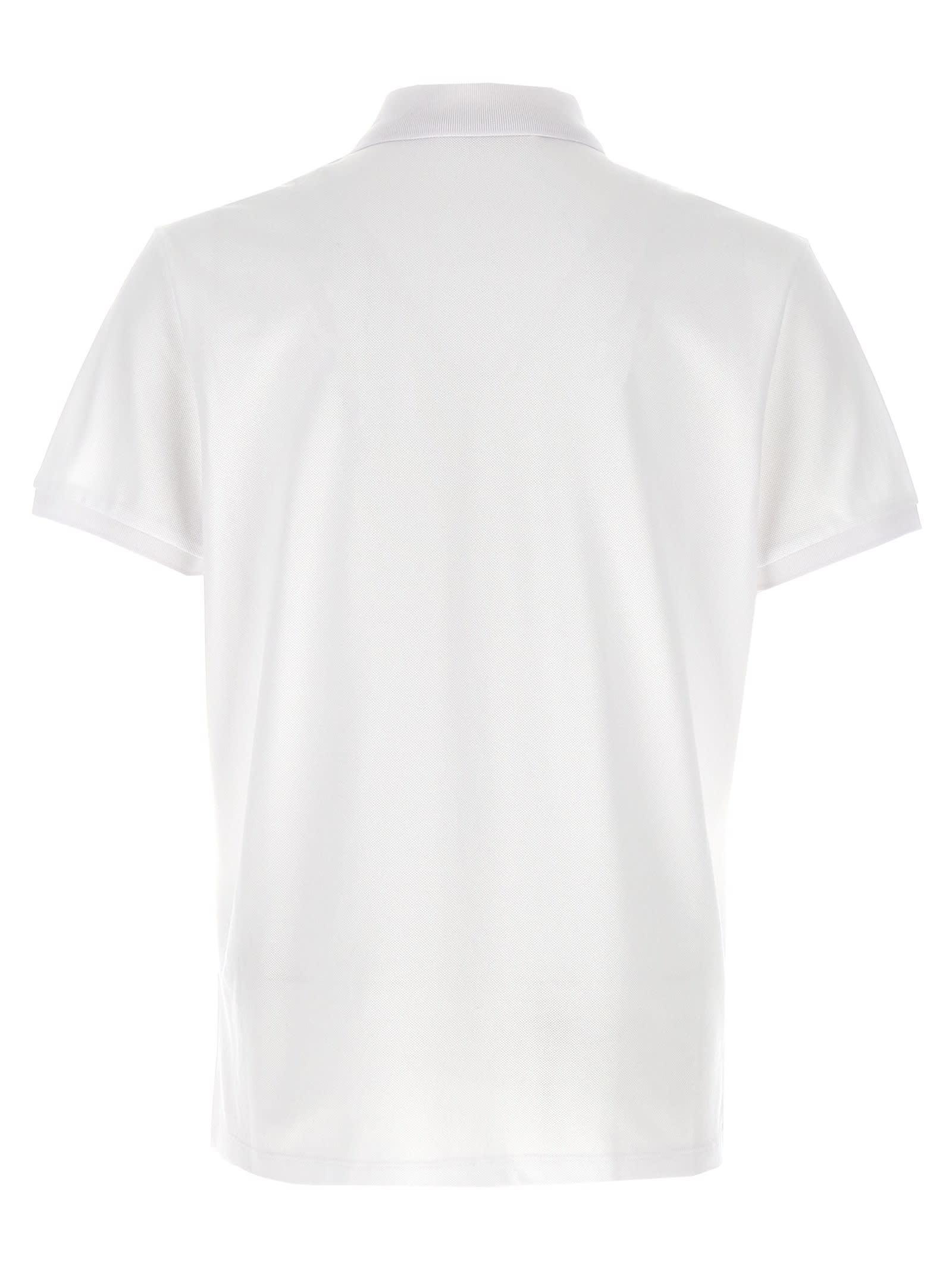 MONCLER Logo Patch Polo Shirt In White Product Image