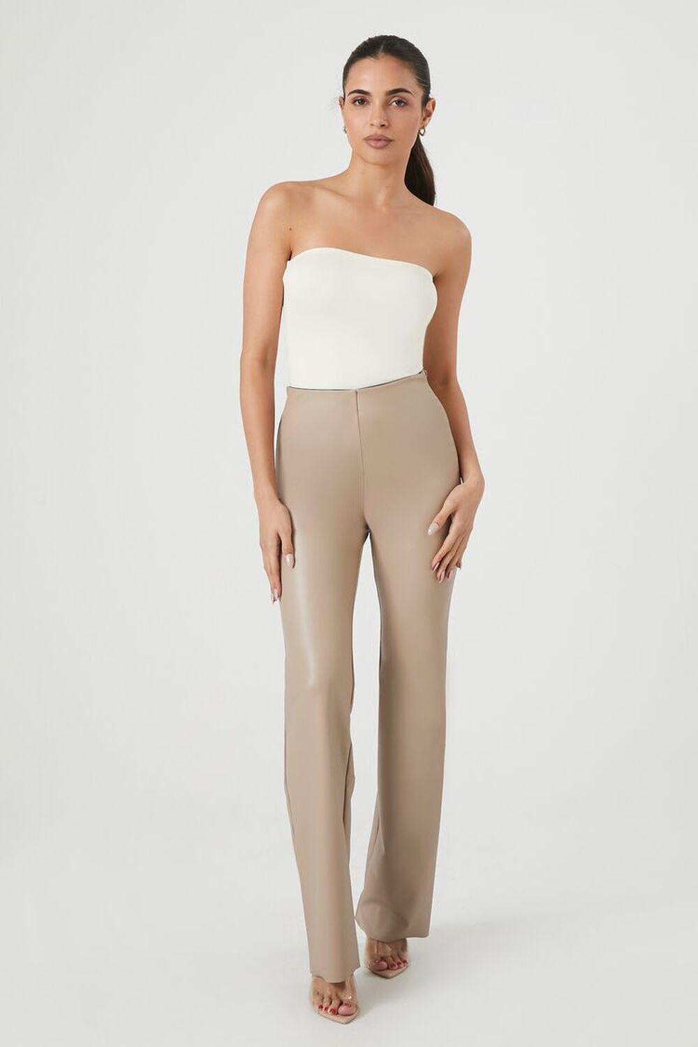 Faux Leather High-Rise Bootcut Pants | Forever 21 product image