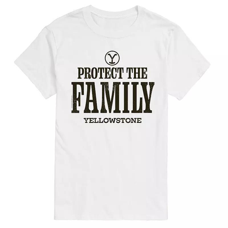 Big & Tall Yellowstone We Are Family Tee, Mens White Product Image