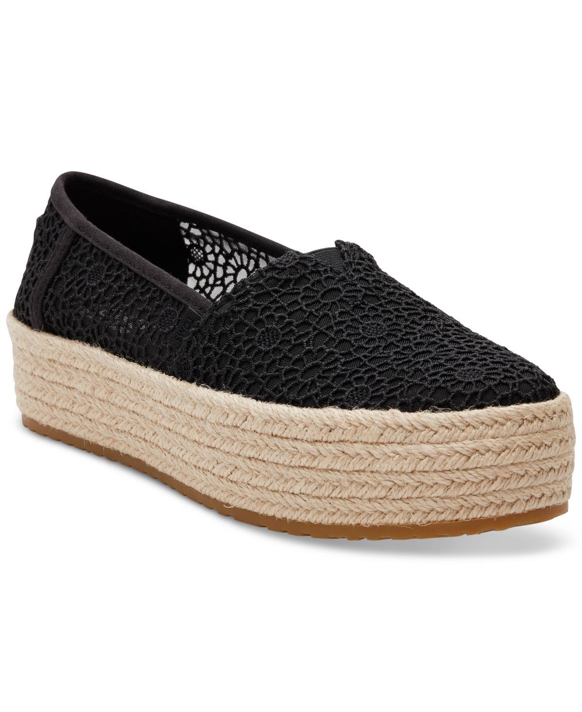 Toms Womens Valencia Canvas Platform Espadrilles Product Image