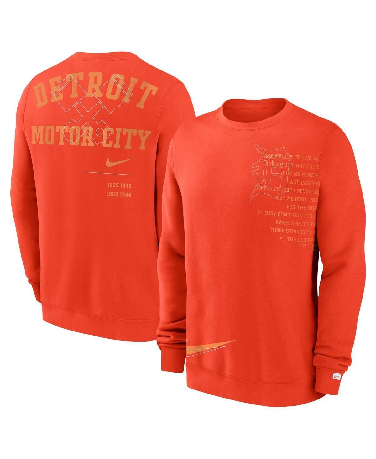 Mens Nike Orange New York Mets Statement Ball Game Fleece Pullover Sweatshirt Product Image