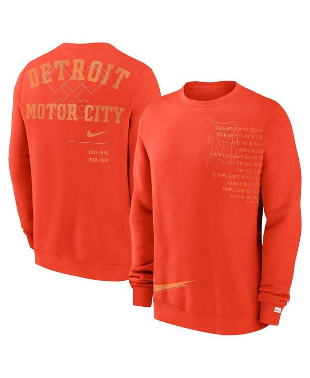 Mens Nike Orange New York Mets Statement Ball Game Fleece Pullover Sweatshirt Product Image