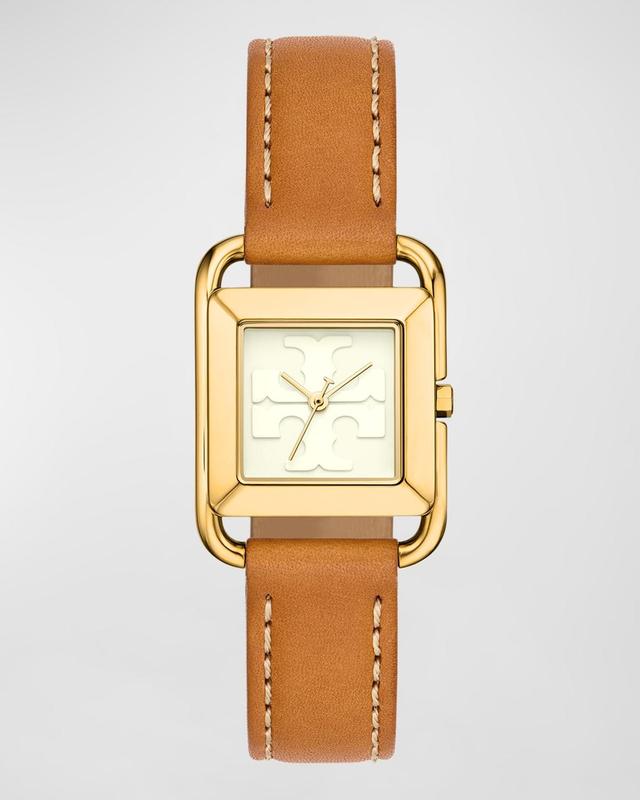 Tory Burch The Miller Square Leather Strap Watch, 24mm Product Image