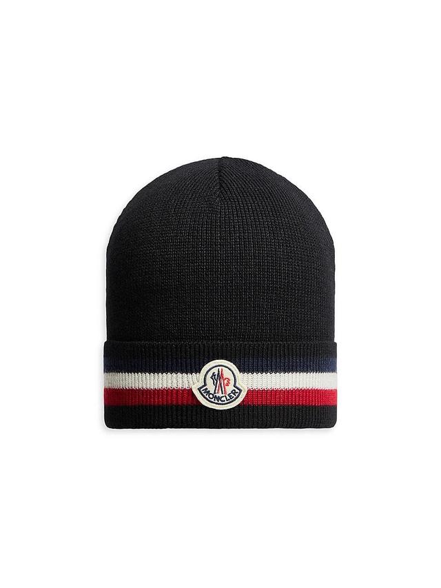 Men's Striped-Trim Wool Beanie Product Image