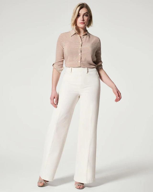 Spanx Seamed Front Wide Leg Jeans Product Image