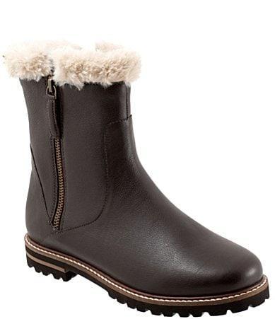 Trotters Forever Leather Faux Fur Lined Booties Product Image