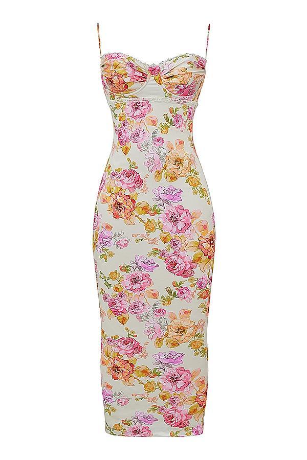 Josefina Ivory Floral Maxi Dress Product Image