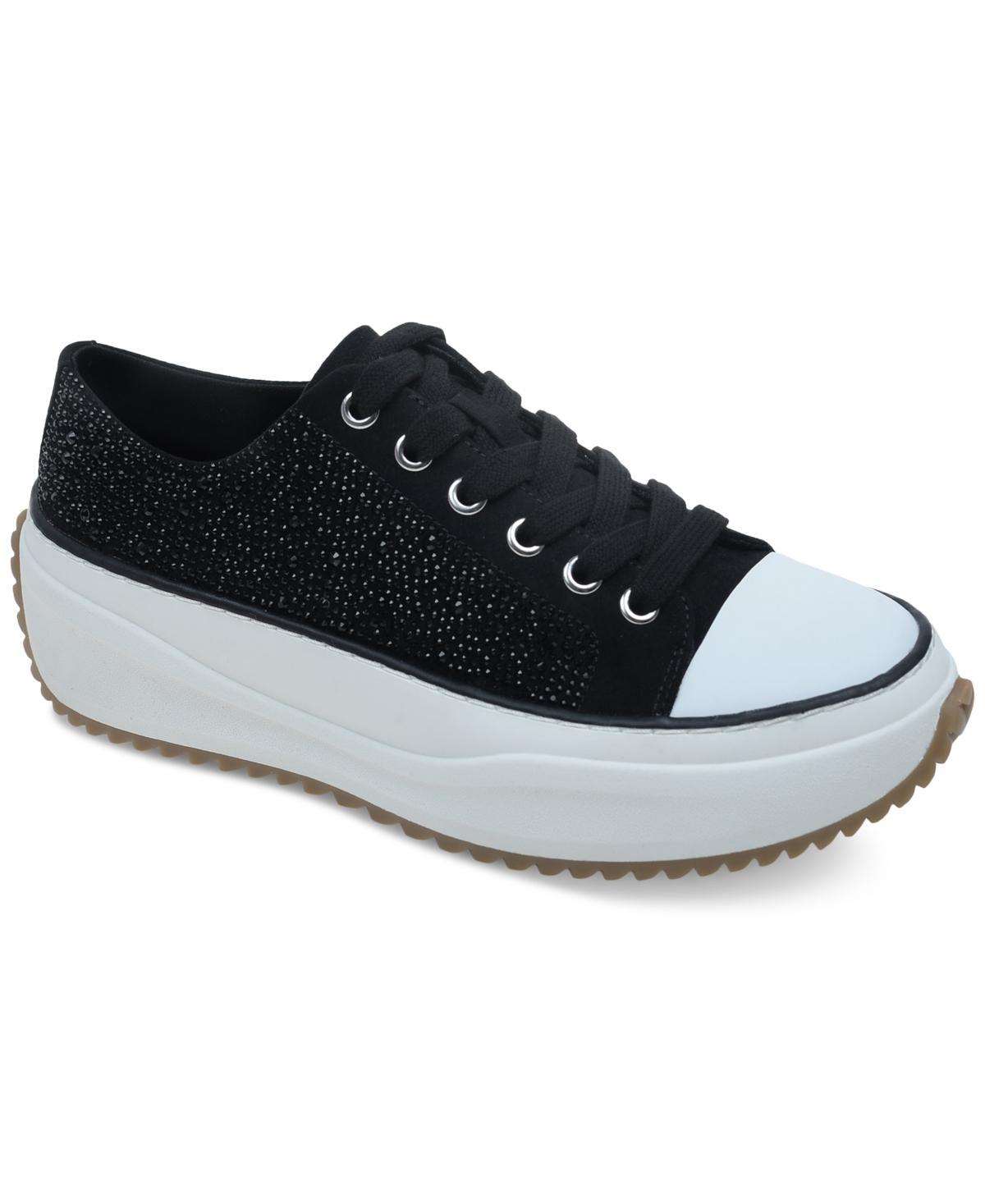 Wild Pair Highfive Bling Lace-Up Low-Top Sneakers, Created for Macys Product Image