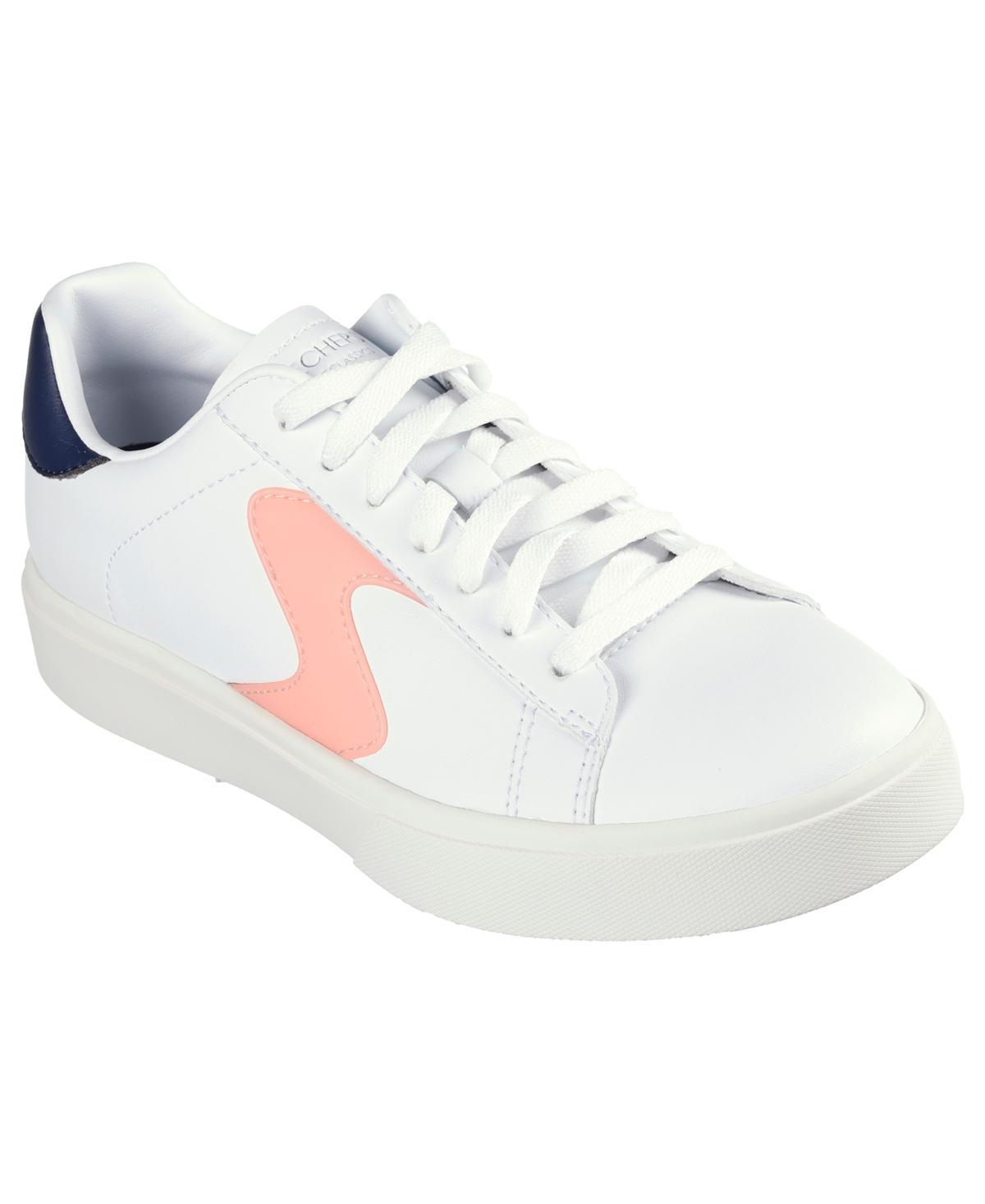 Skechers Womens Eden Lx Top Grade Casual Sneakers from Finish Line - White, Peach Product Image