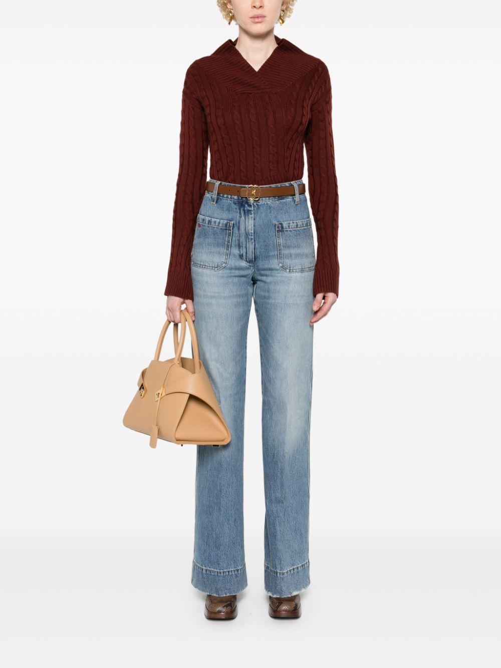 Alina Denim High Waisted Wide Jeans In Wrnbluewsh Product Image