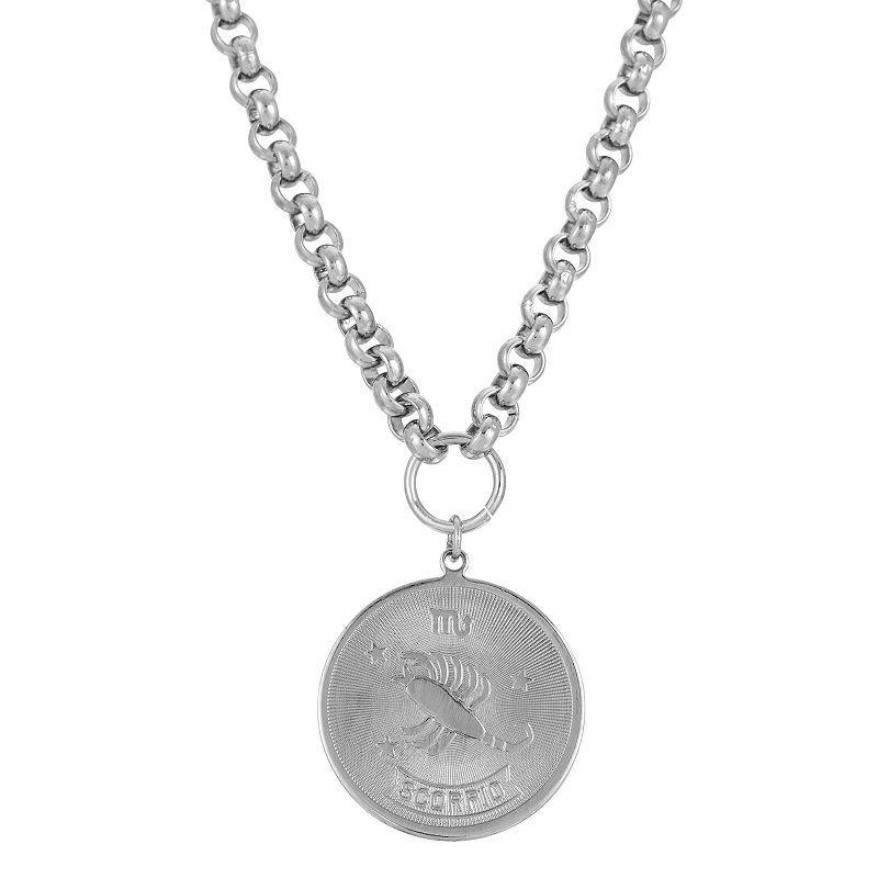 1928 Round Sagitarius Pendant Necklace, Womens, October Product Image