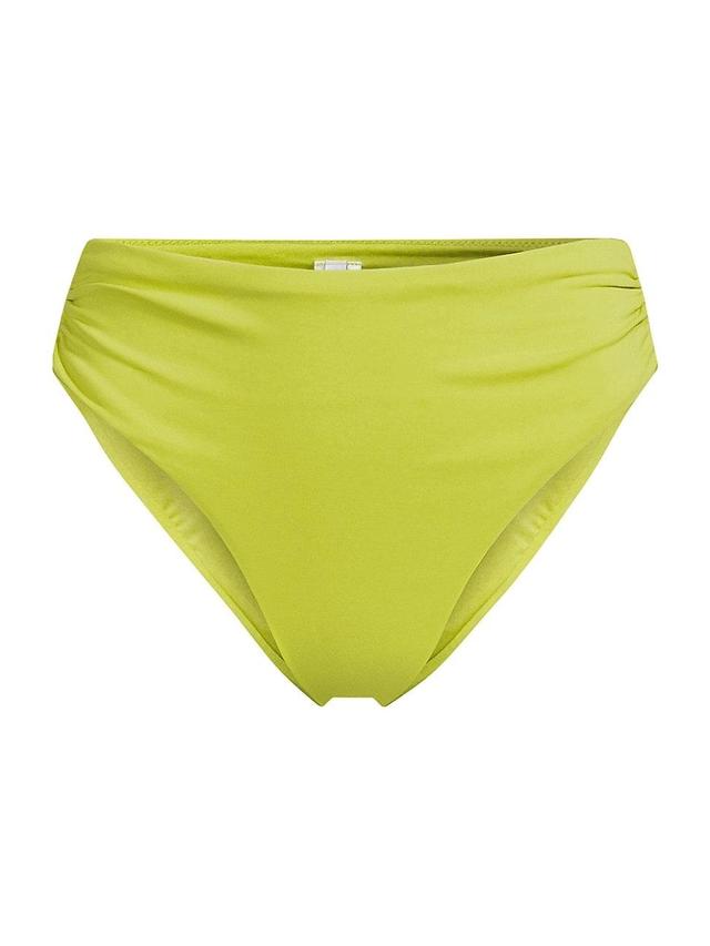 Womens Aubrey High-Waisted Ruched Bikini Bottom Product Image