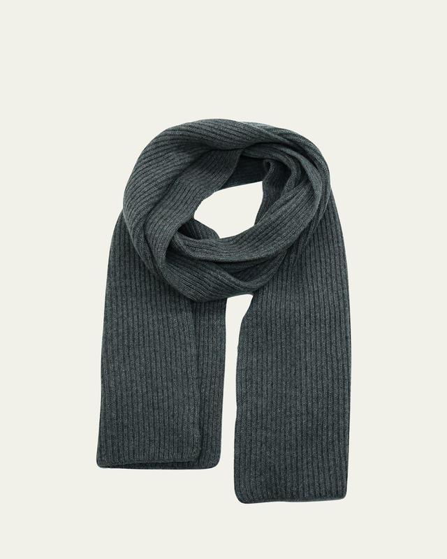 Mens Rib Cashmere Scarf Product Image