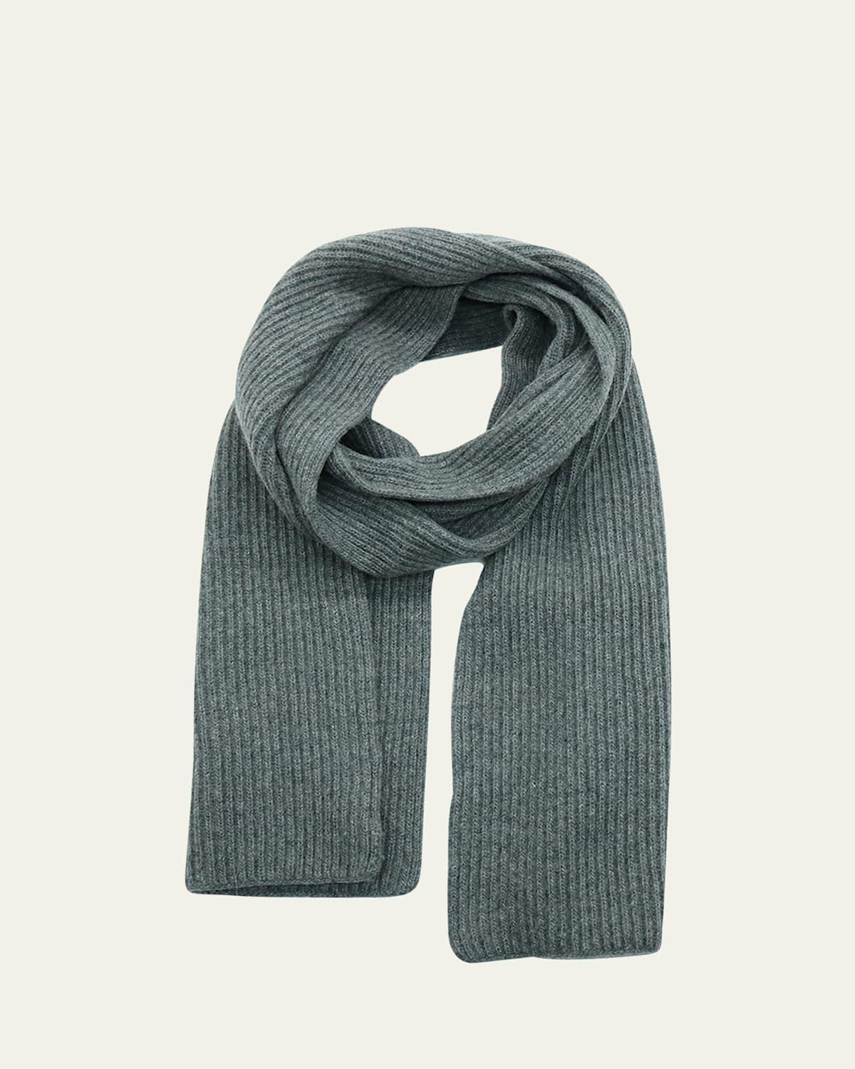 Mens Rib Cashmere Scarf Product Image