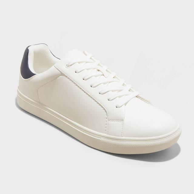 Mens Kyler Sneakers - Goodfellow & Co White and Heathered Navy Blue9 Product Image