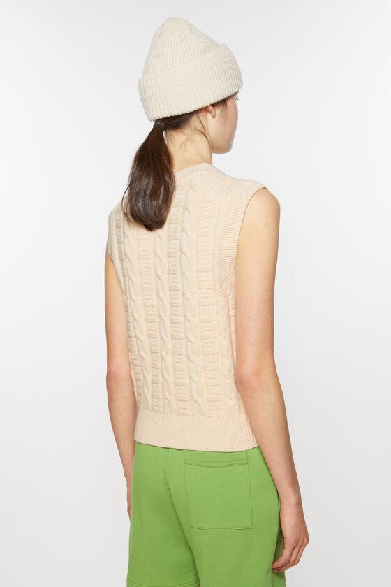 Cable wool sleeveless jumper Product Image