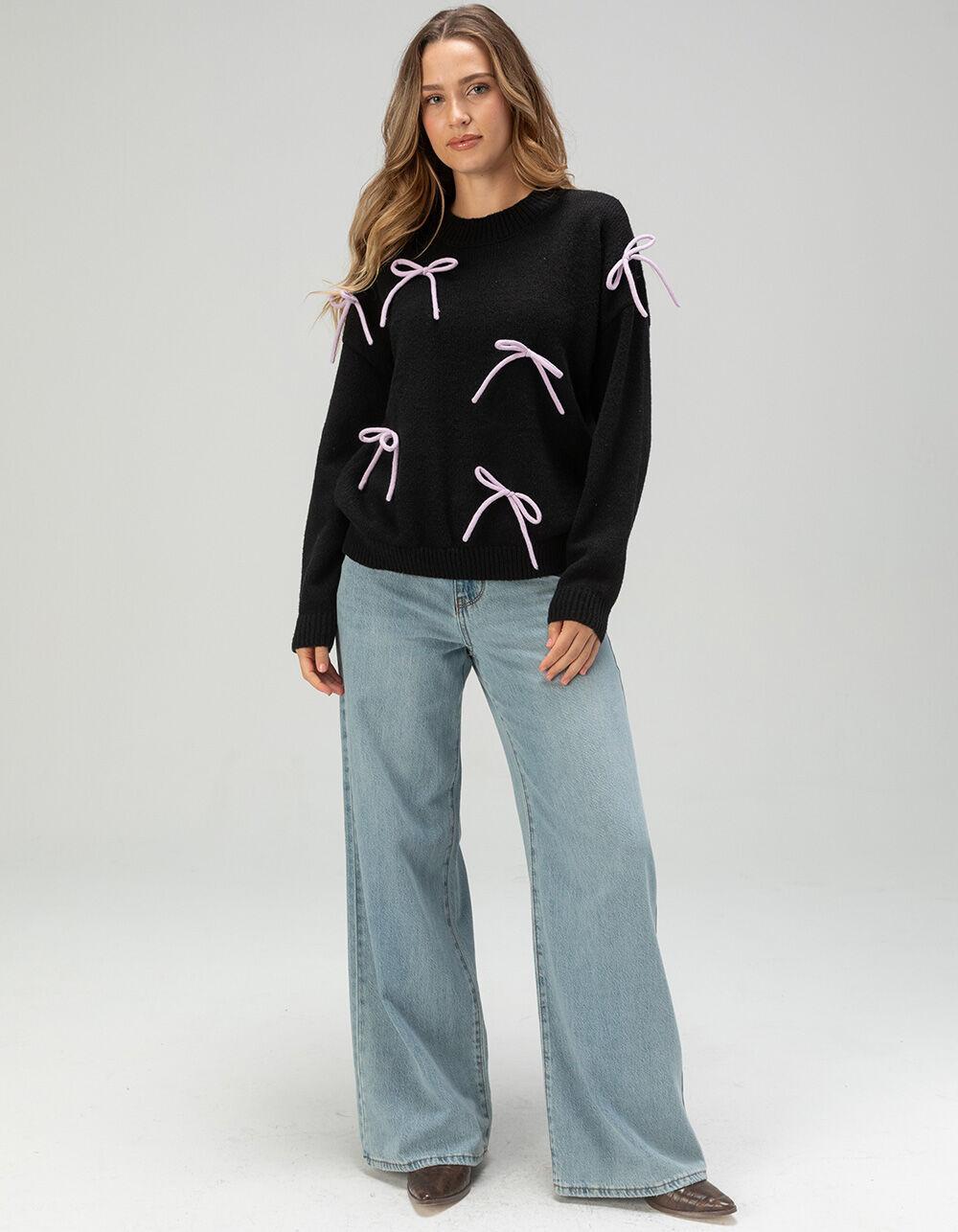 RSQ Womens Bow Detail Pullover Sweater Product Image