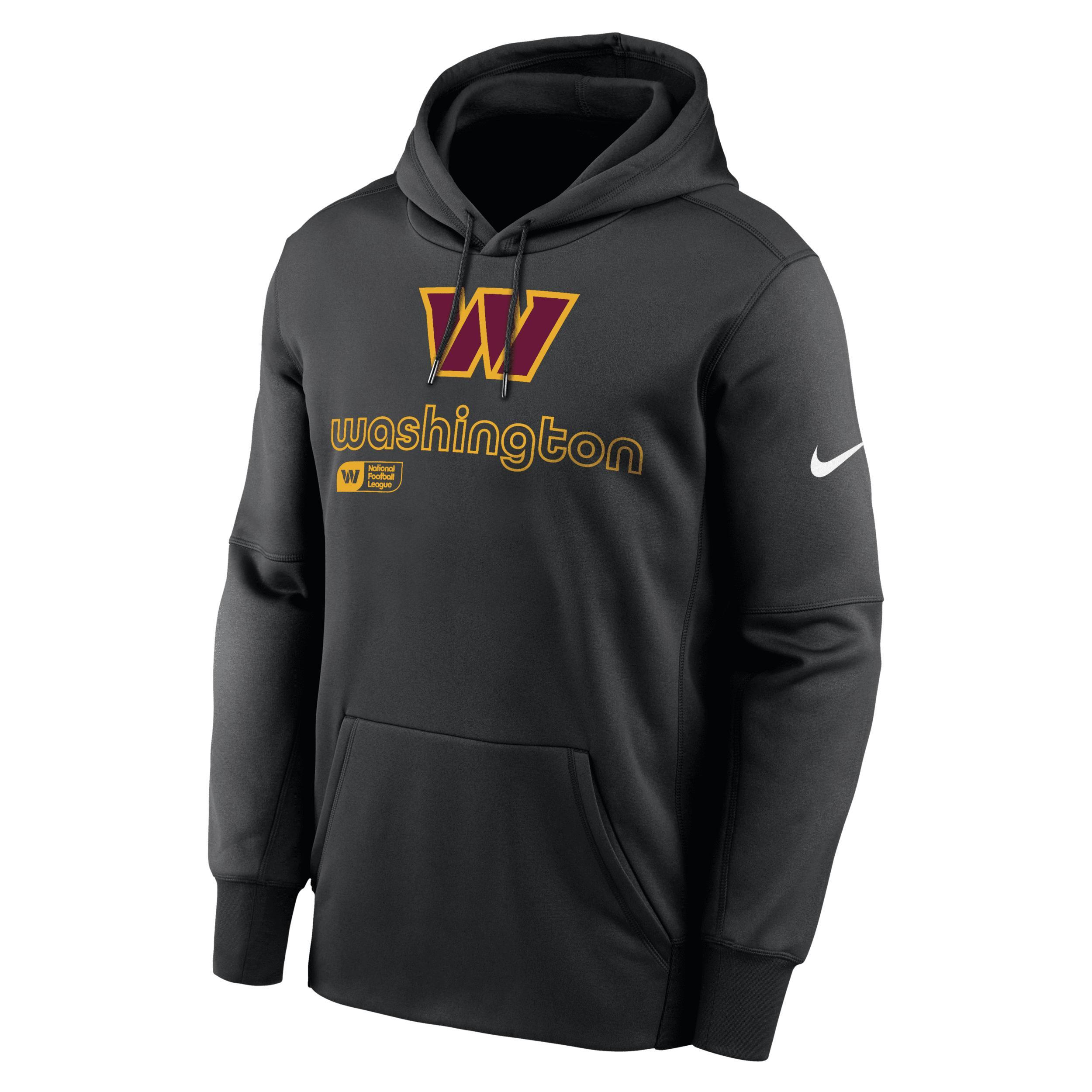 Nike Mens Black Washington Commanders Performance Pullover Hoodie Product Image