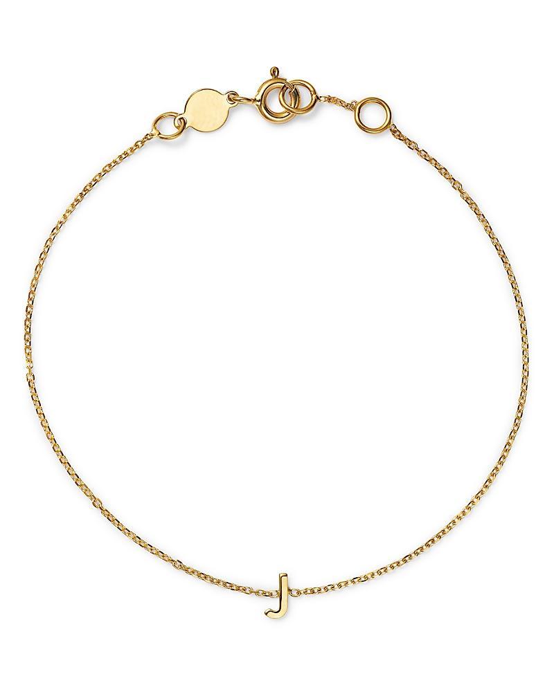 Moon & Meadow 14K Yellow Gold Initial Chain Bracelet Product Image