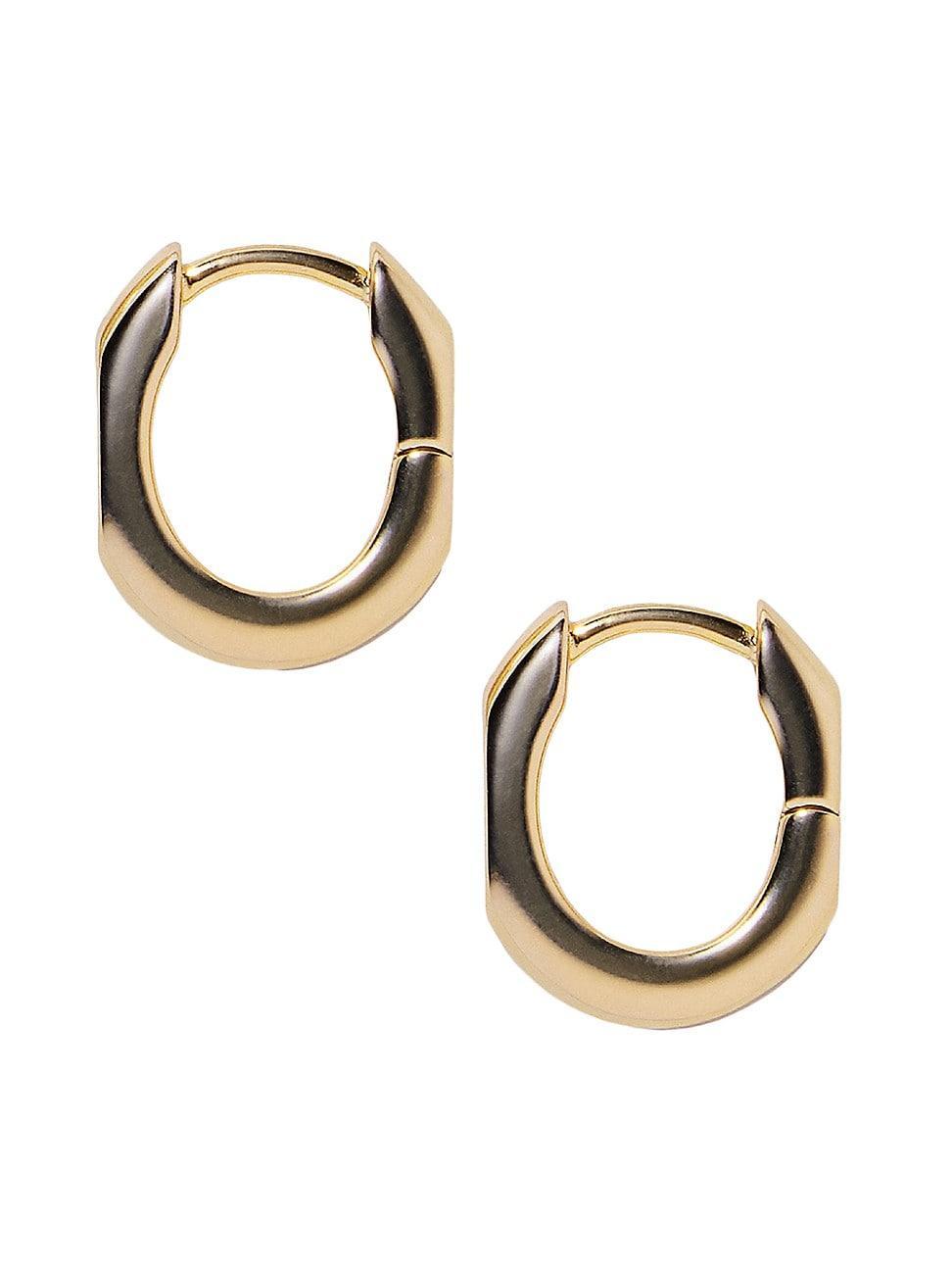 Womens City Link 10K-Gold-Plated Huggie Hoop Earrings Product Image