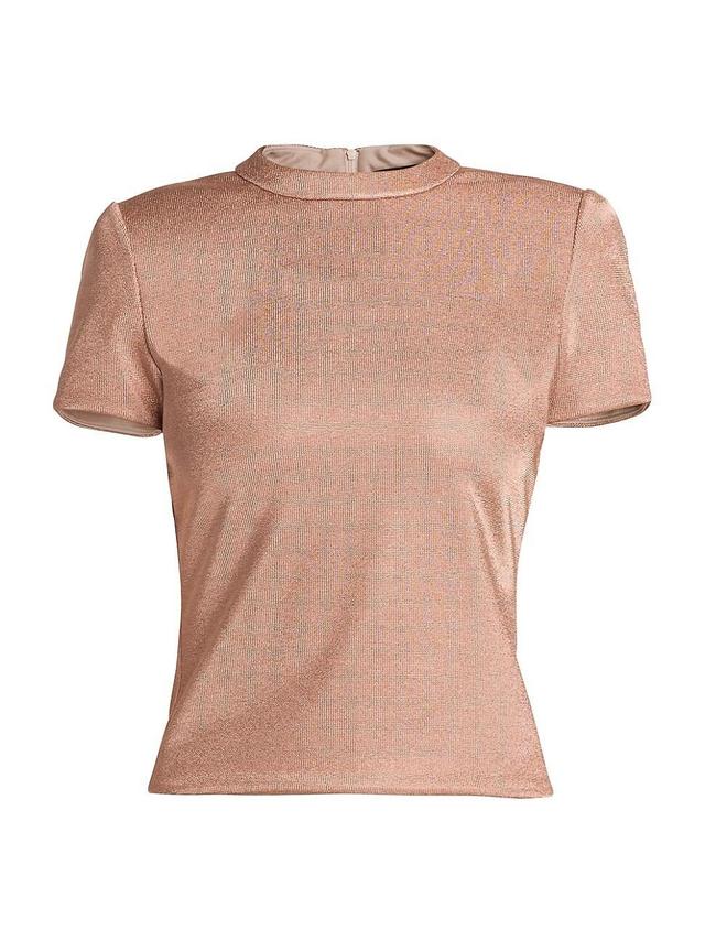 Womens Metallic Bonded Jersey T-Shirt Product Image