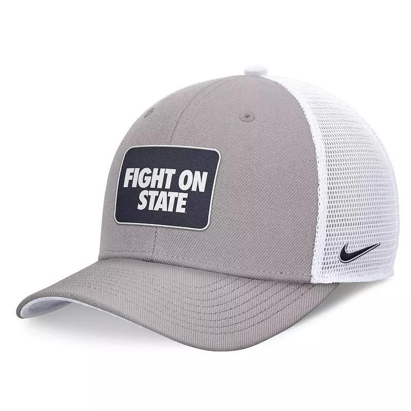 Mens Nike Gray/White Penn State Nittany Lions Local Rise Trucker Adjustable Hat Product Image