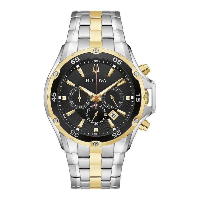 Bulova Mens Two-Tone Stainless Steel Chronograph Watch - 98B376 Product Image