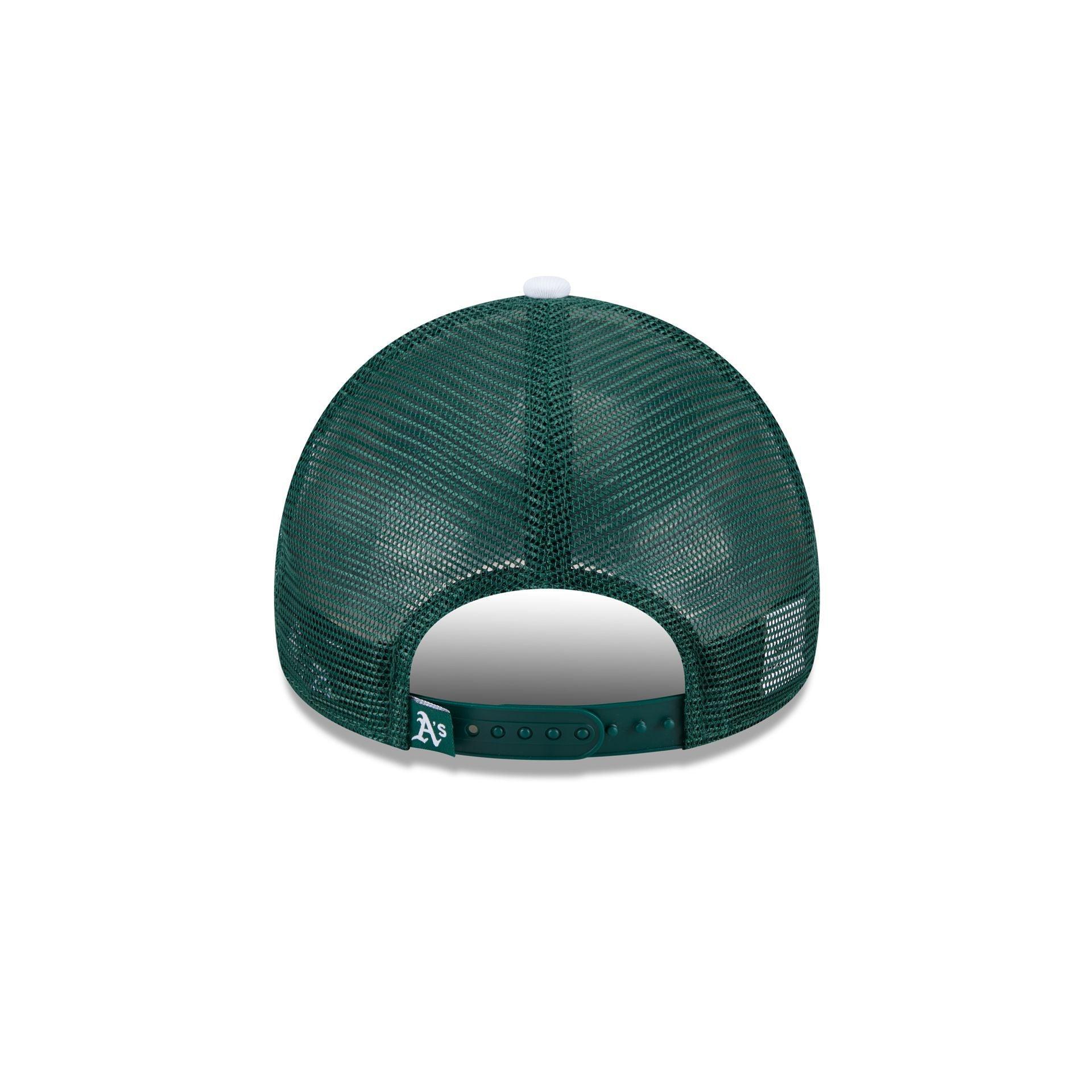 Oakland Athletics Color Block 9FORTY A-Frame Trucker Snapback Hat Male Product Image