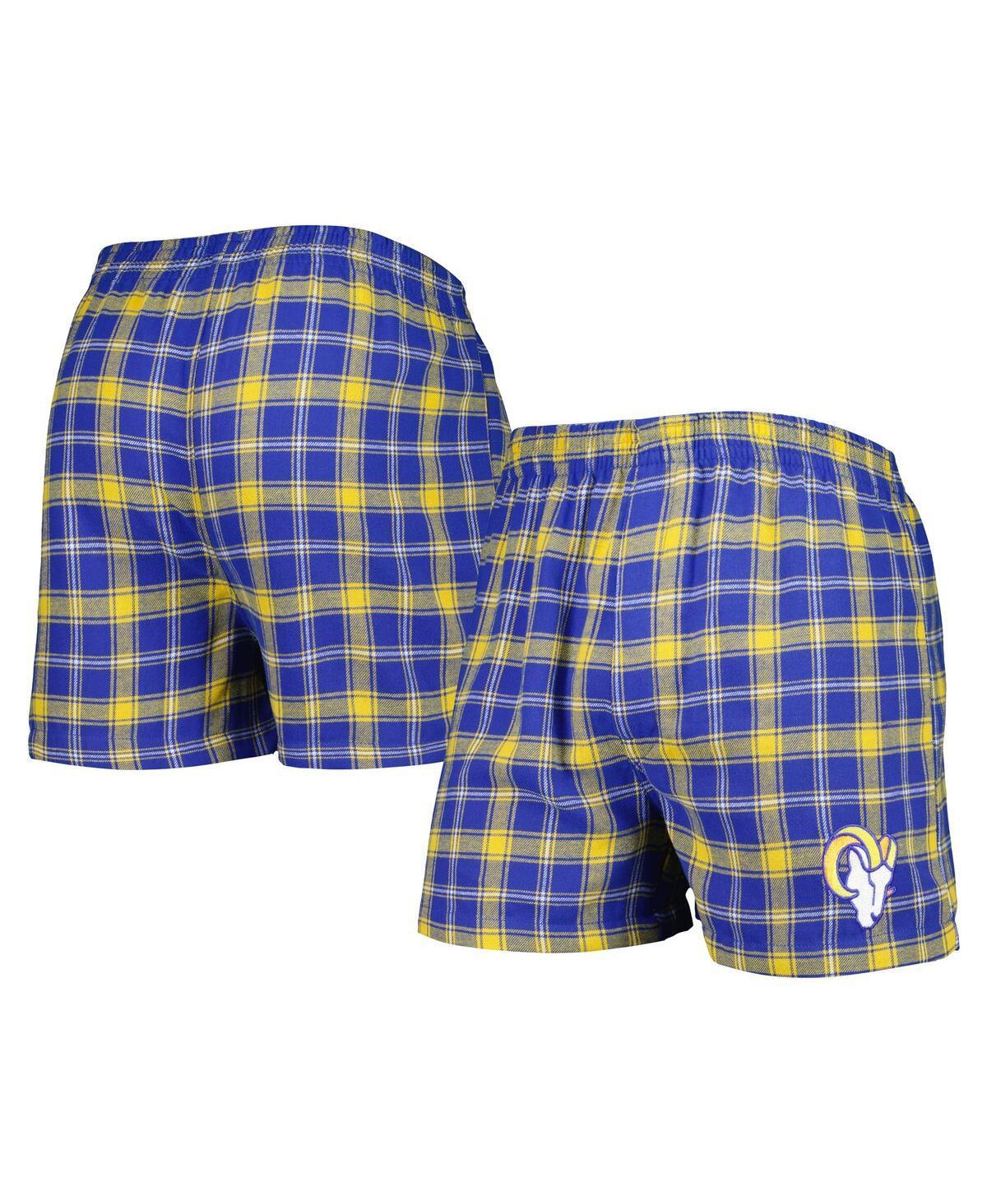 Mens Concepts Sport Royal/Gold Los Angeles Rams Ledger Flannel Boxers Product Image