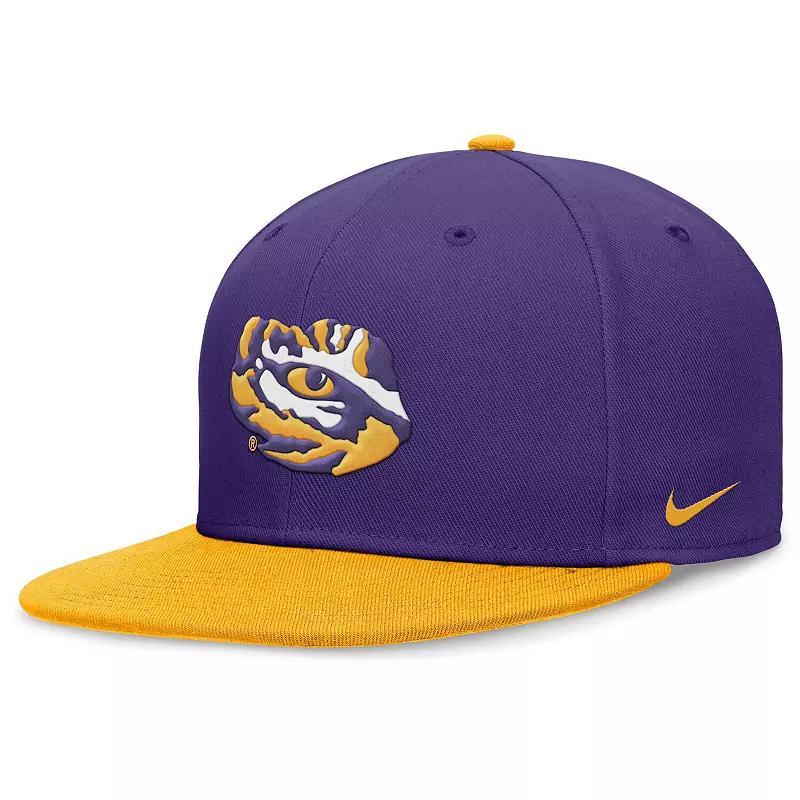 Nike Mens Purple Lsu Tigers Performance Fitted Hat - Purple, Gold Product Image