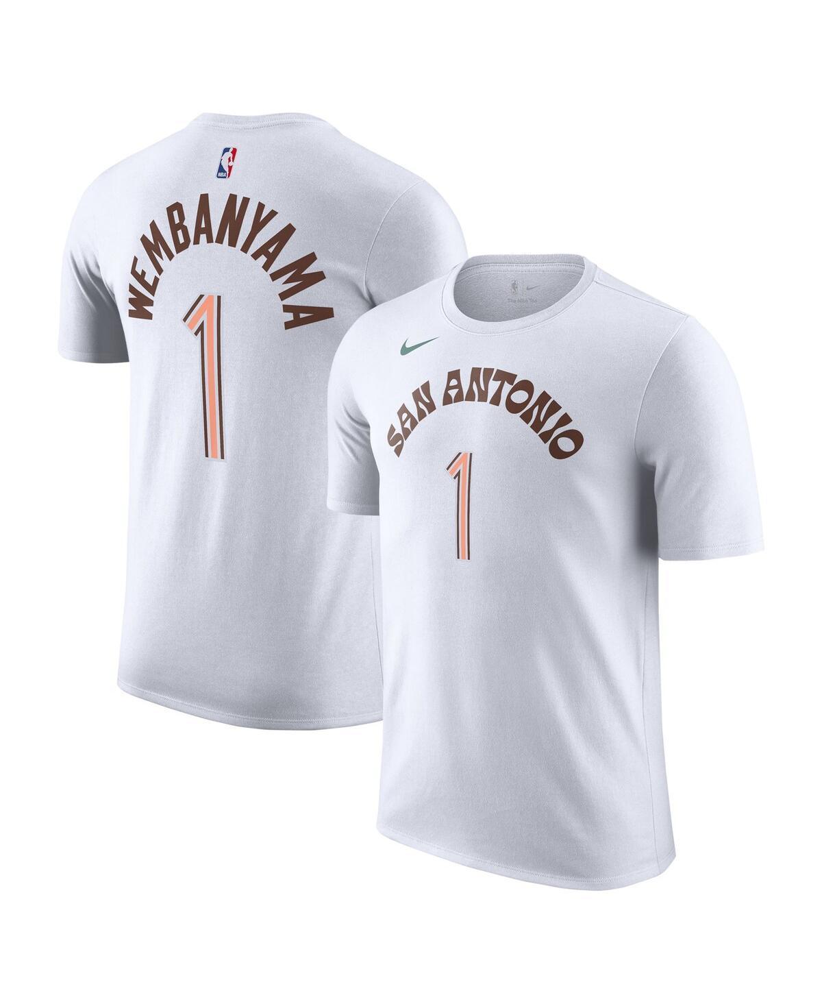 Mens Nike Victor Wembanyama White San Antonio Spurs 2023/24 City Edition Name and Number T-shirt Product Image