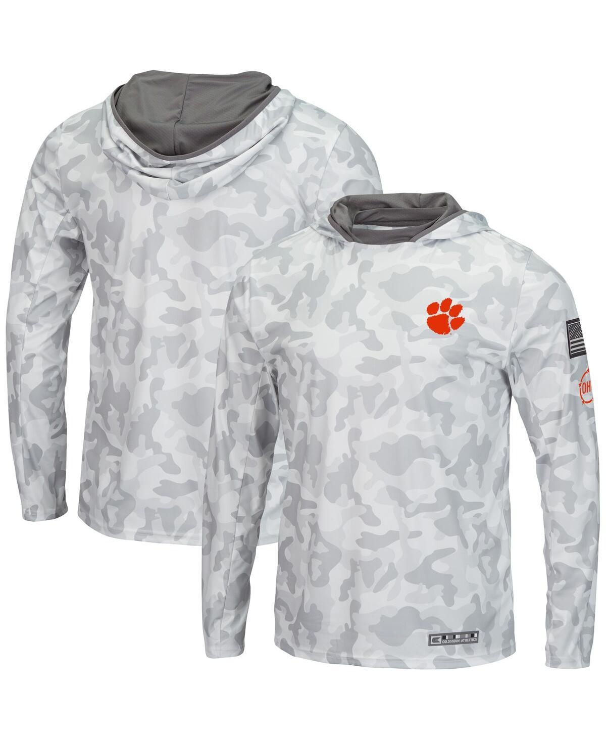 Mens Colosseum Arctic Camo Clemson Tigers Oht Military-Inspired Appreciation Long Sleeve Hoodie Top Product Image