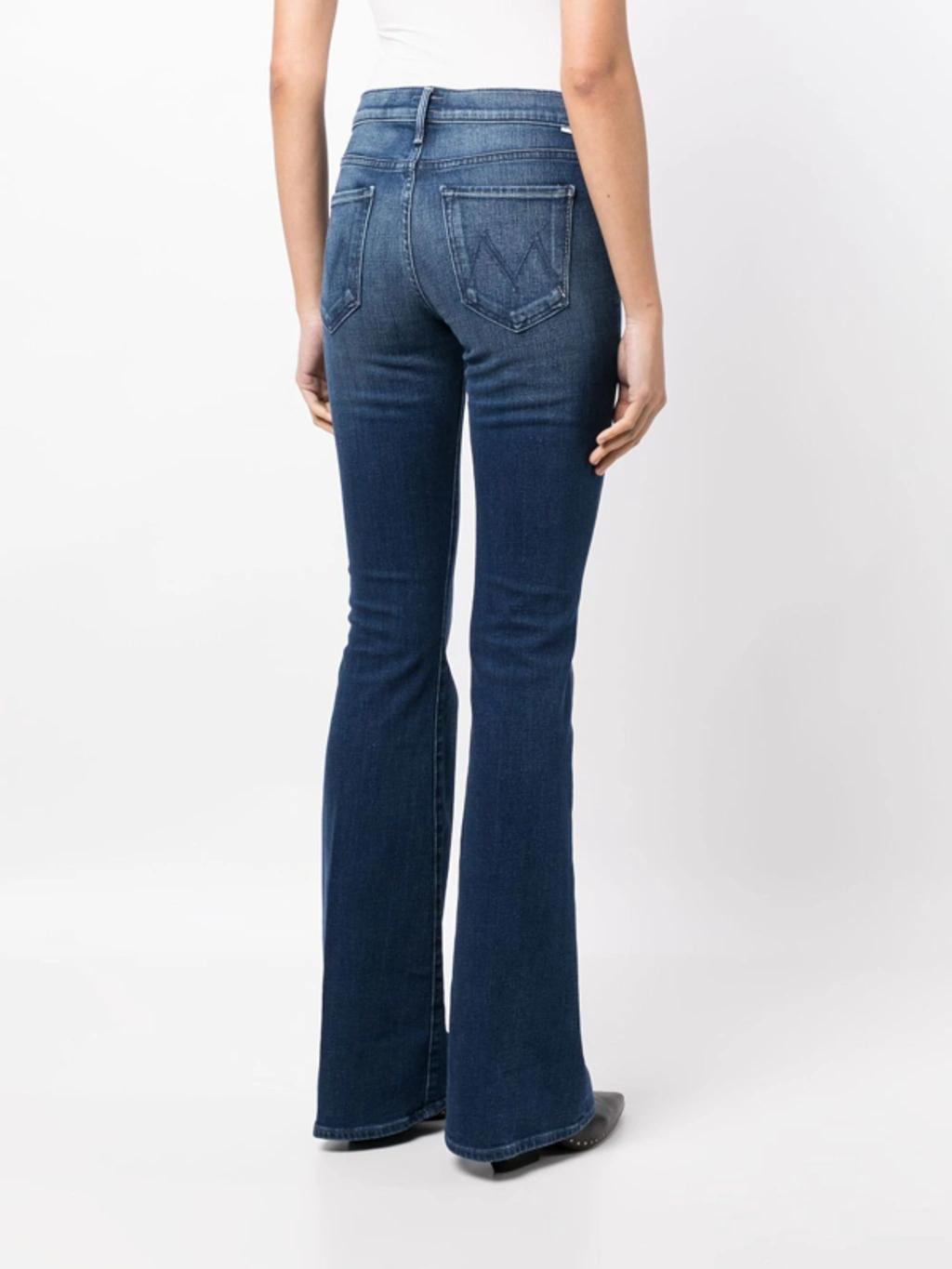 Light-wash Bootcut Jeans In Green Product Image