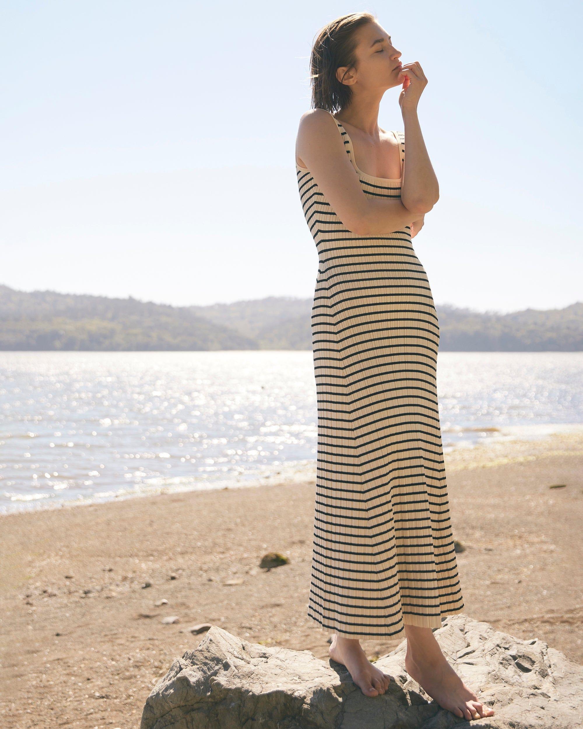 Sofia Ribbed Maxi Dress Product Image