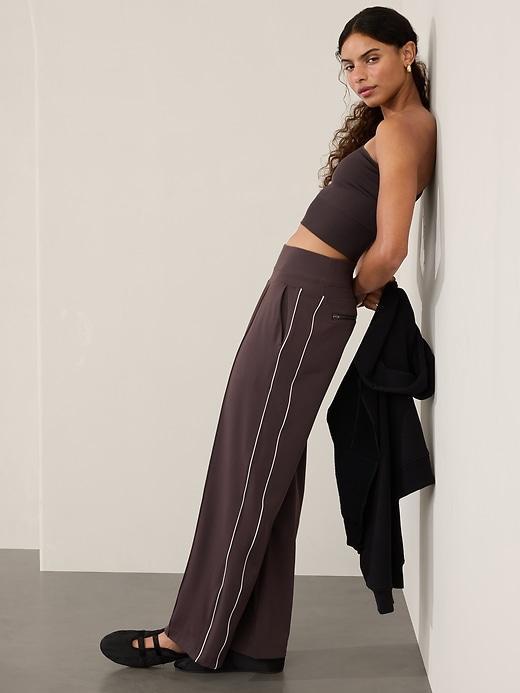 Venice High Rise Track Stripe Wide Leg Pant Product Image