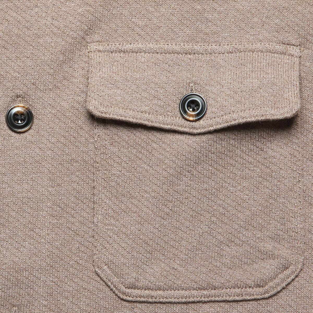 Inlet Knit Shirt Jacket - Walnut Melange Product Image