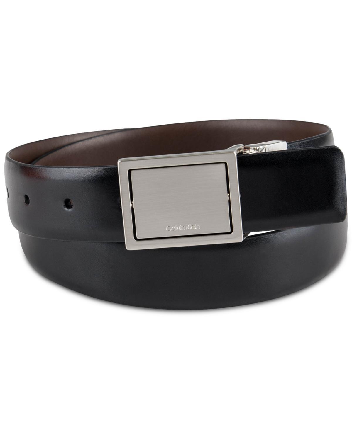 Calvin Klein Mens Reversible Plaque Belt - Black Product Image