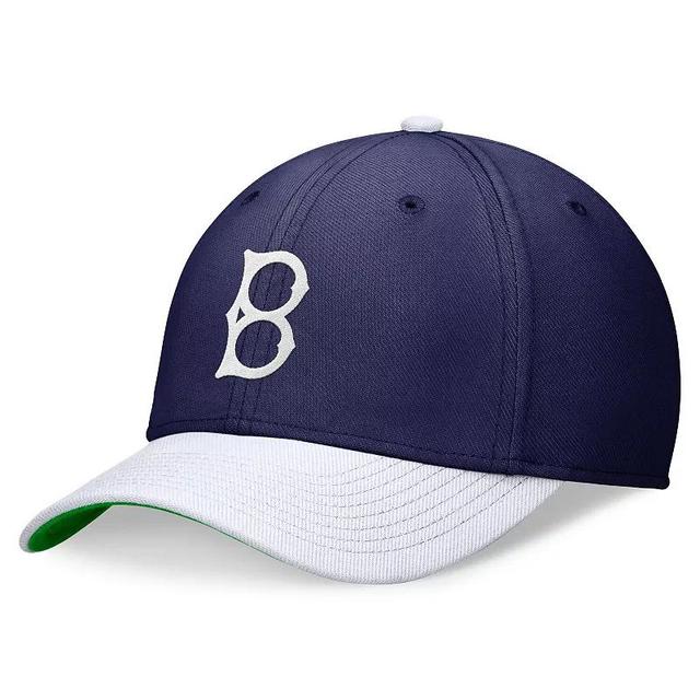 Mens Nike Royal/White Brooklyn Dodgers Cooperstown Collection Rewind Swooshflex Performance Hat Product Image