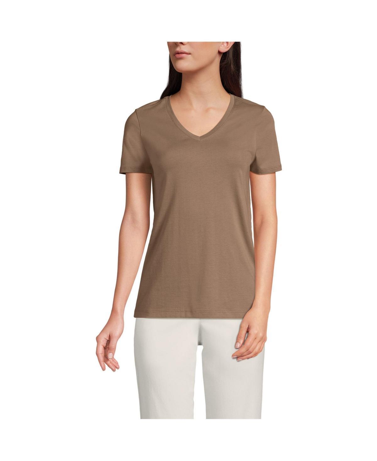 Lands End Womens Tall Relaxed Supima Cotton V-Neck T-Shirt Product Image