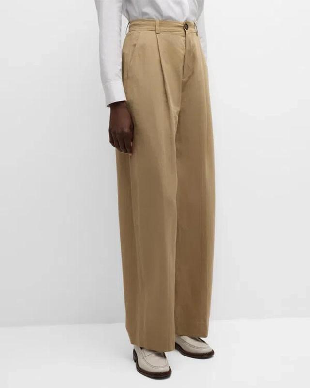 High-waist Tailored Wide-leg Pants In Rye Product Image