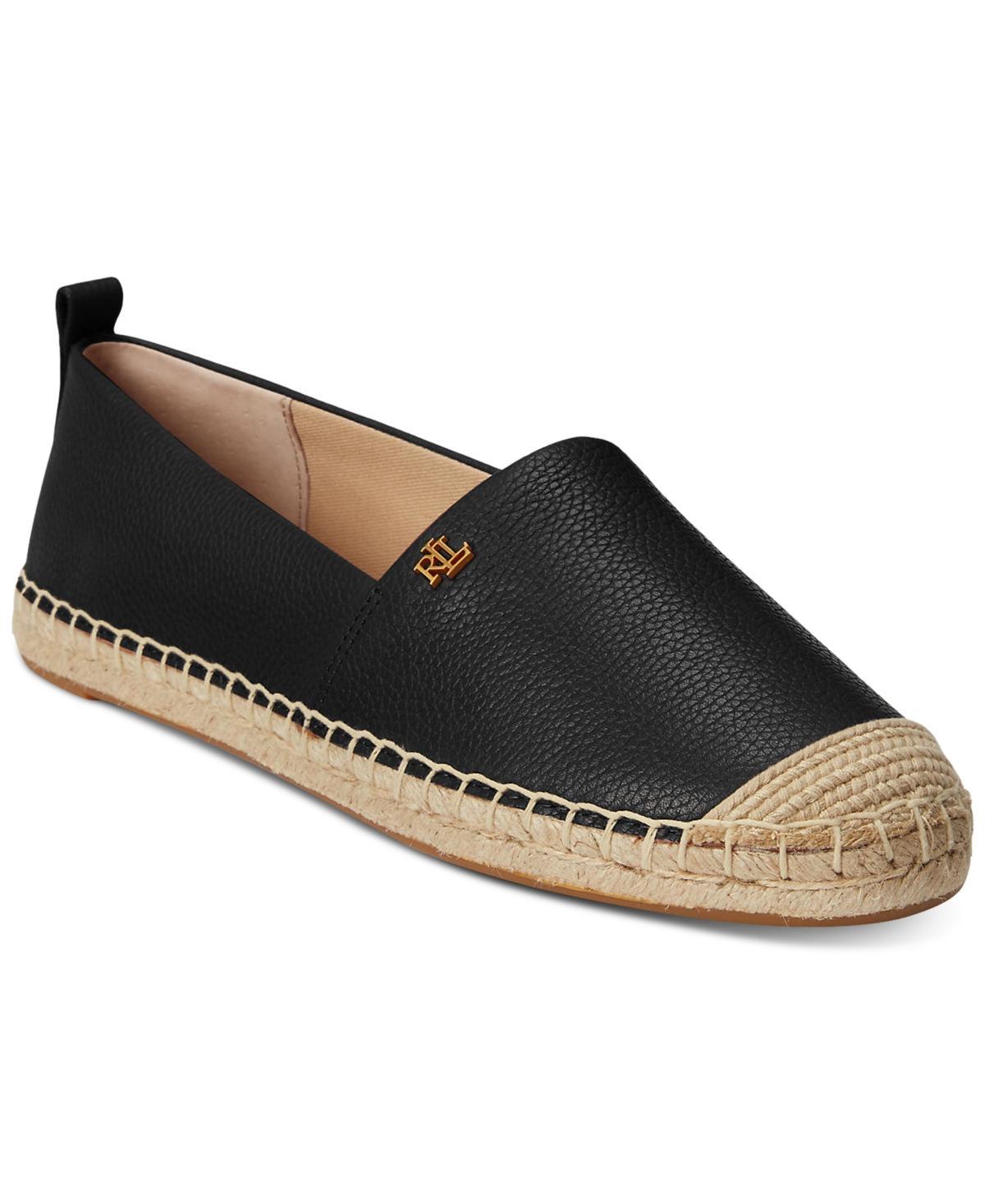 Lauren Ralph Lauren Cameryn Leather Espadrille Flats Product Image