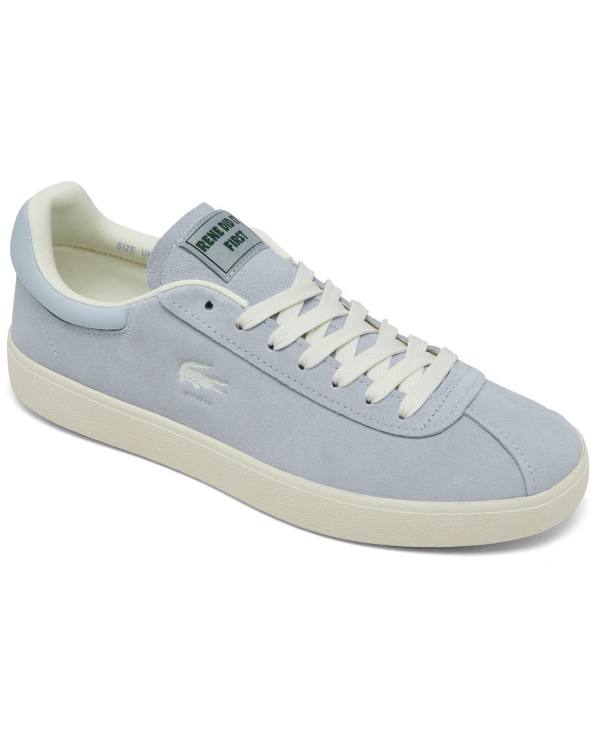 Lacoste Womens Baseshot Suede Casual Sneakers from Finish Line - Light Blue Product Image