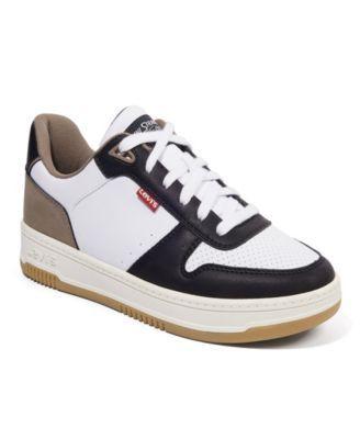 Levis Mens Drive Lo Lace Up Sneaker - White/Black Product Image