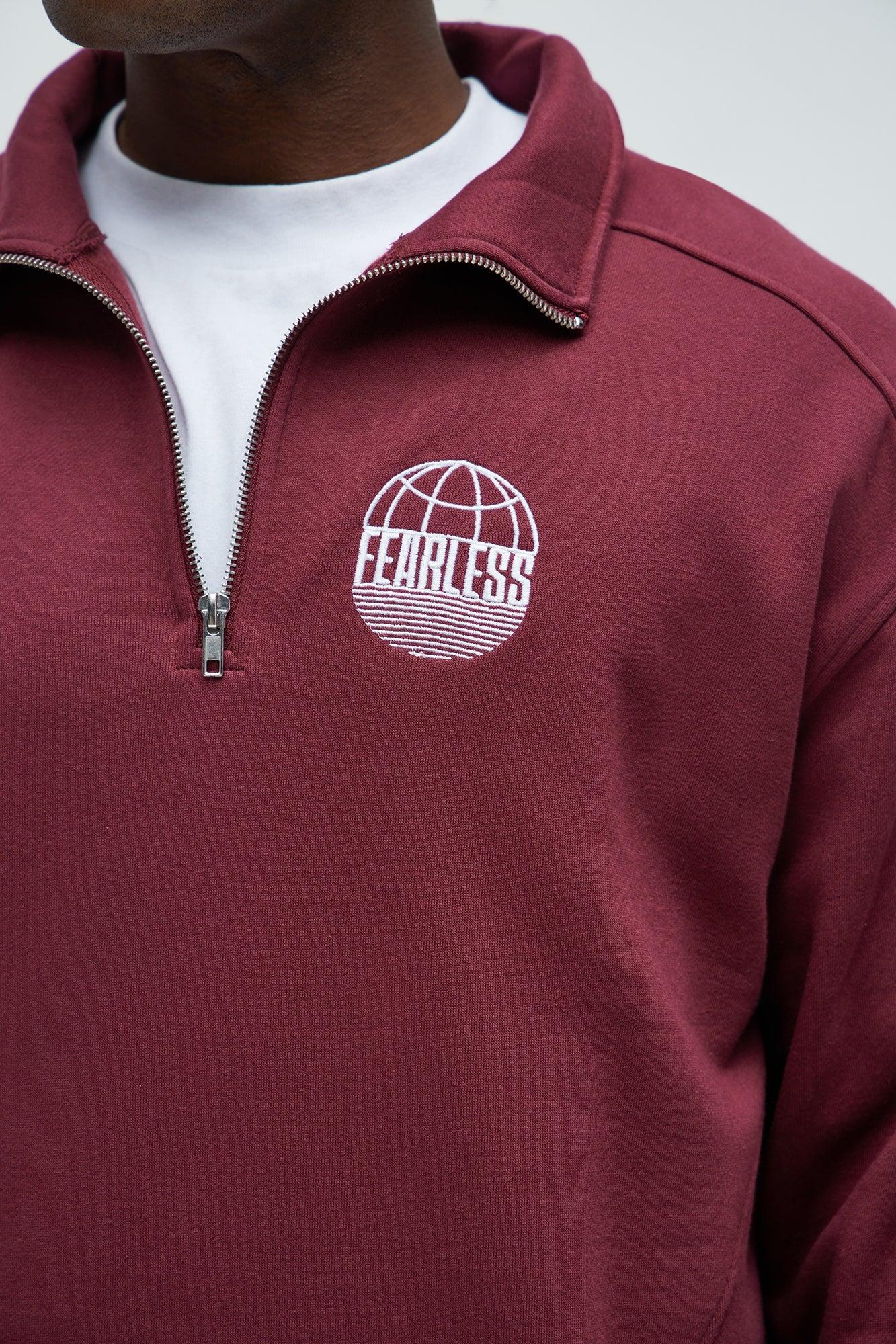 Fearless Quarter Zip - Burgundy Product Image