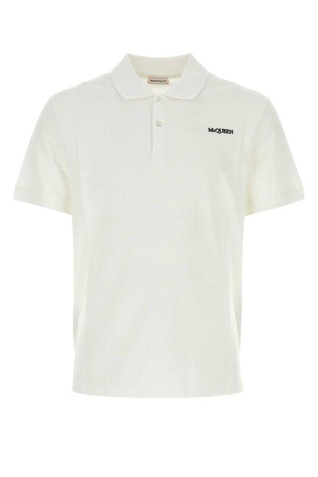 Logo Embroidered Polo Shirt In White Product Image