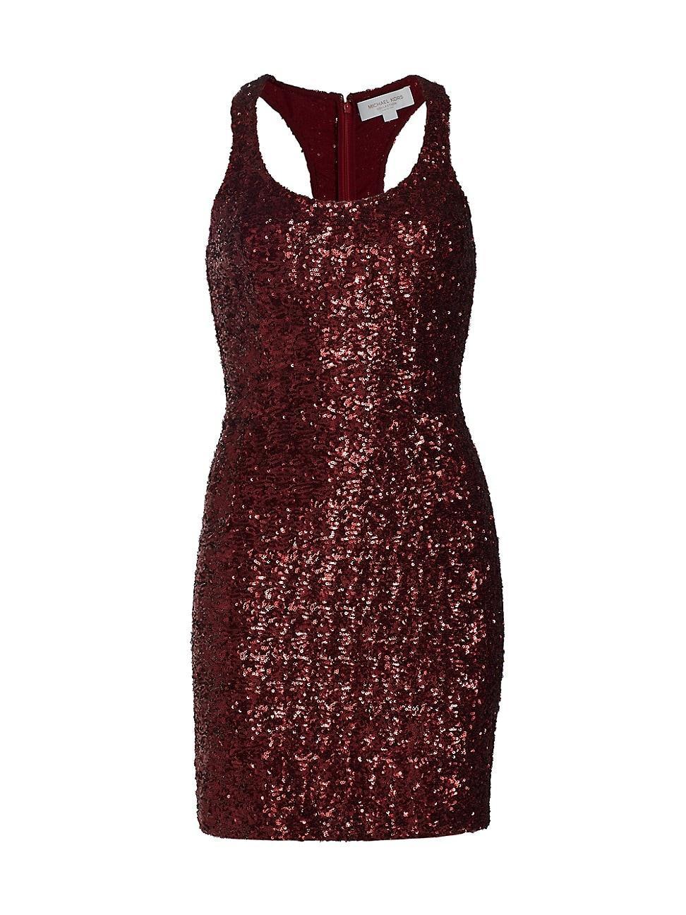 Michael Kors Collection Sequin Racerback Tank Dress Product Image