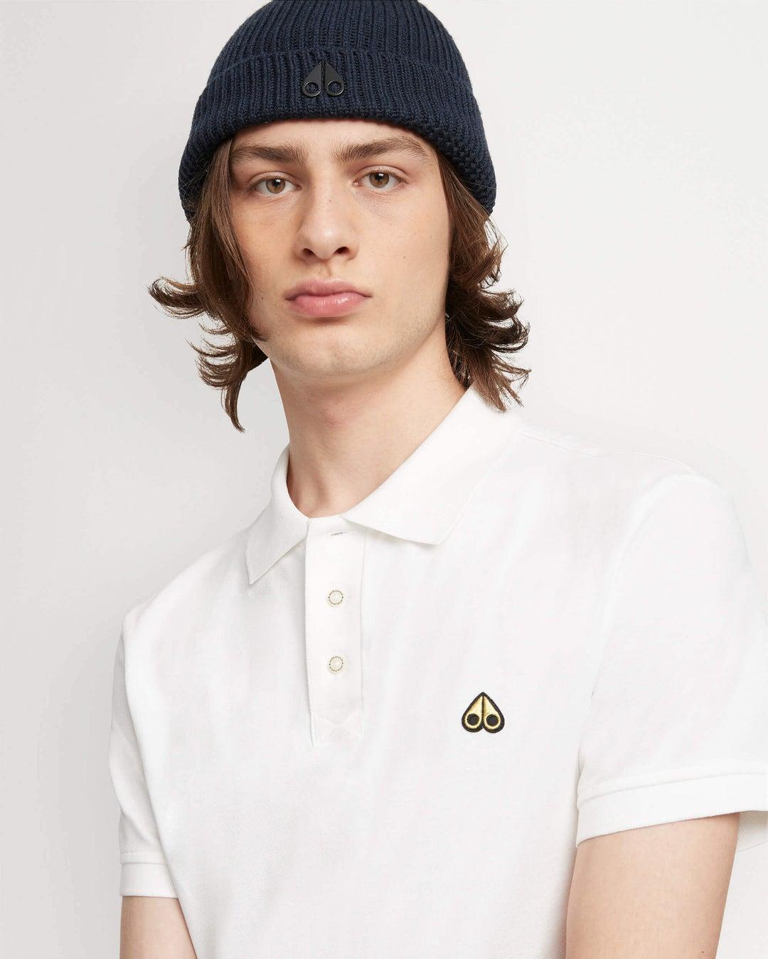 Moose Knuckles Gold Pique Polo Male Product Image