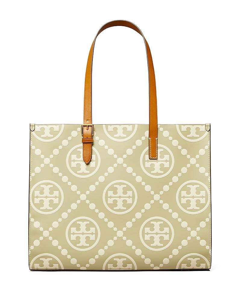 Tory Burch T Monogram Embossed Tote Bag - BLACK Product Image